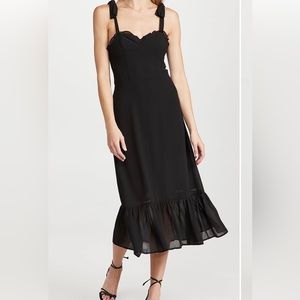 o.p.t Toile de Jouy black dress